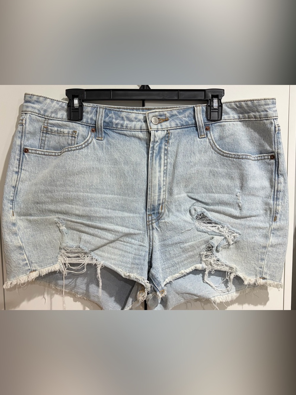 Old Navy Light Blue Distressed Denim Shorts